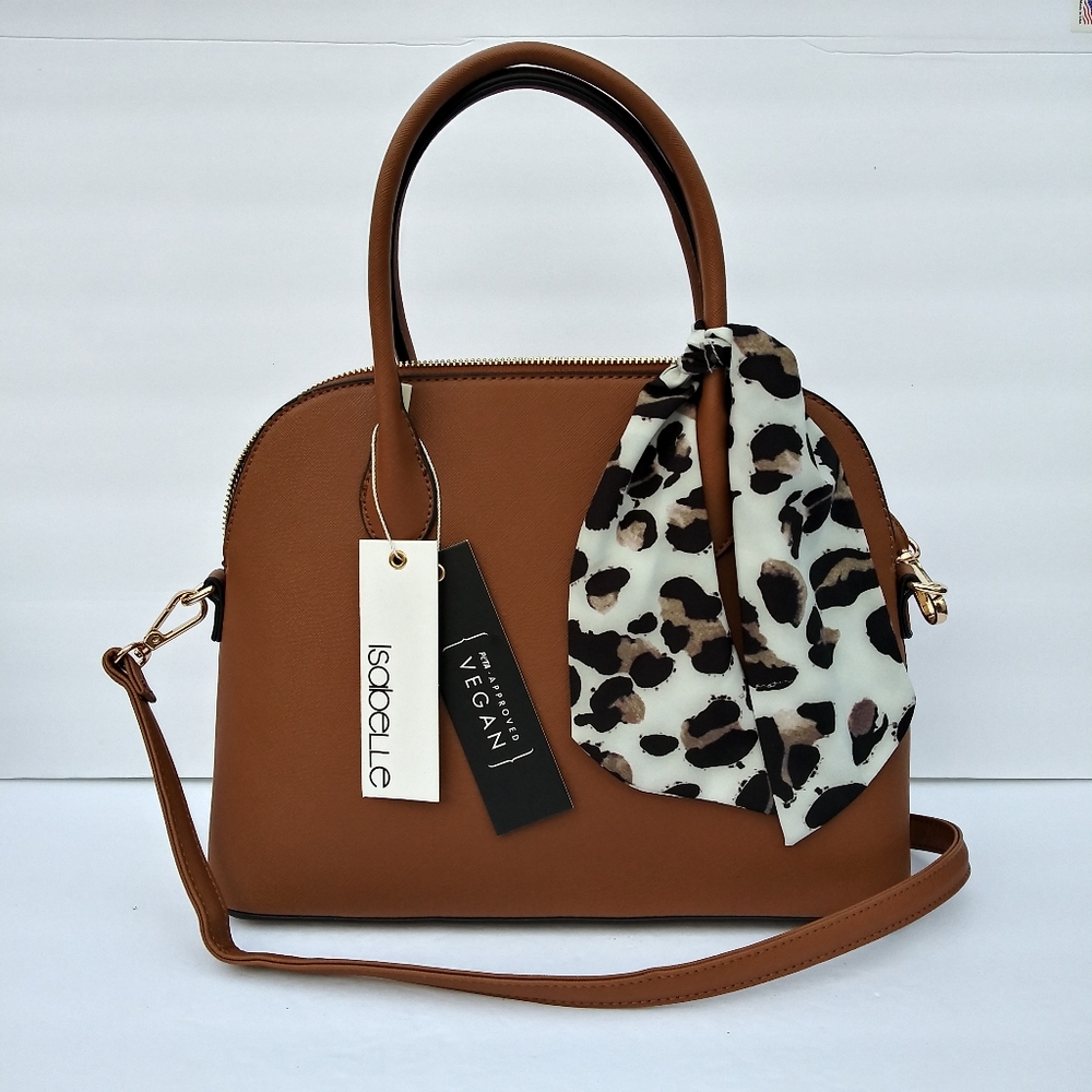 NWT ISABELLE VEGAN DOME SATCHEL HANDBAG CROSSBODY